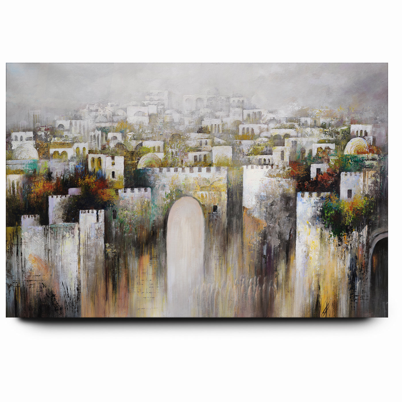 Jerusalem Wall Art - Modern Judaica Canvas & Acrylic by Yossi Bitton