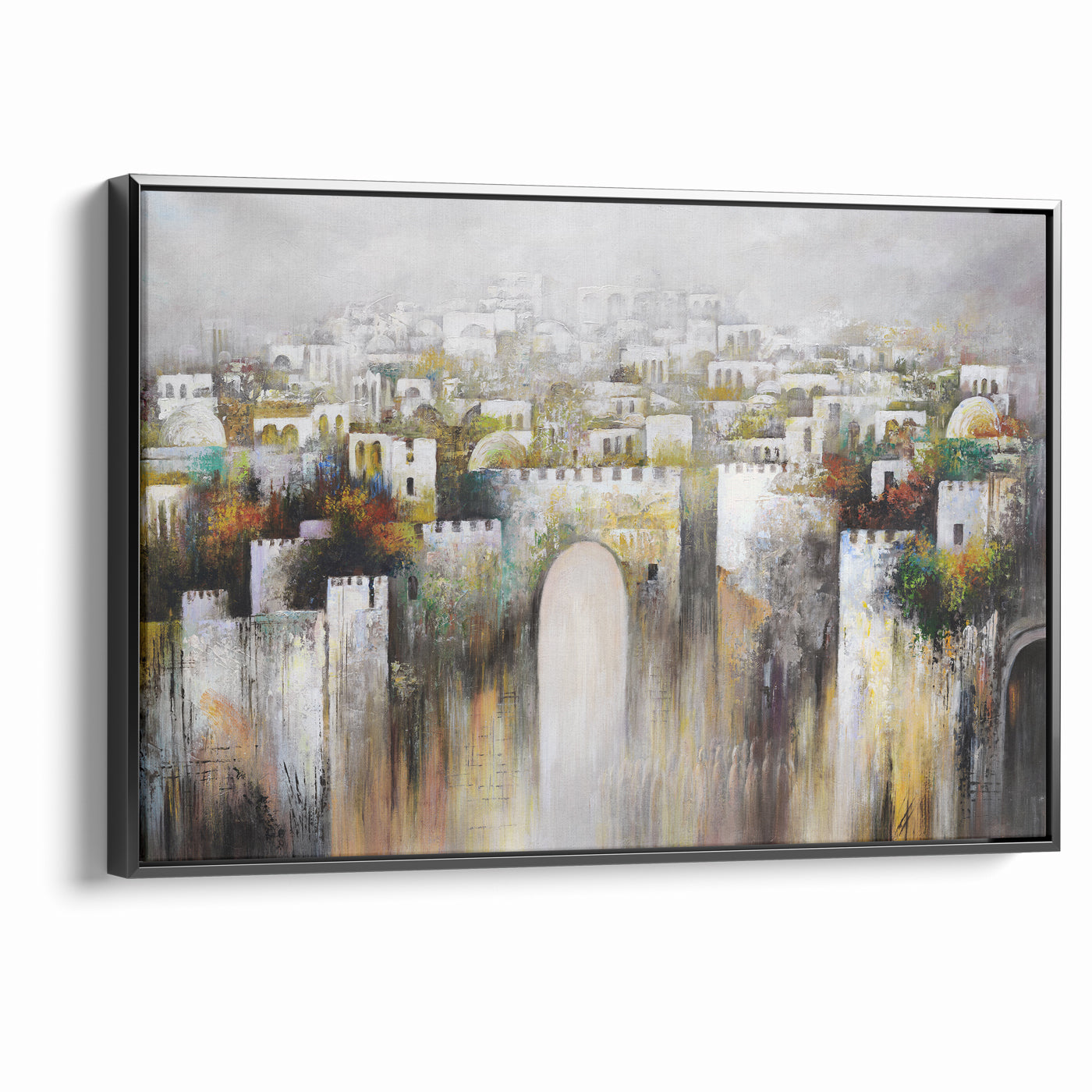 Jerusalem Wall Art - Modern Judaica Canvas & Acrylic by Yossi Bitton