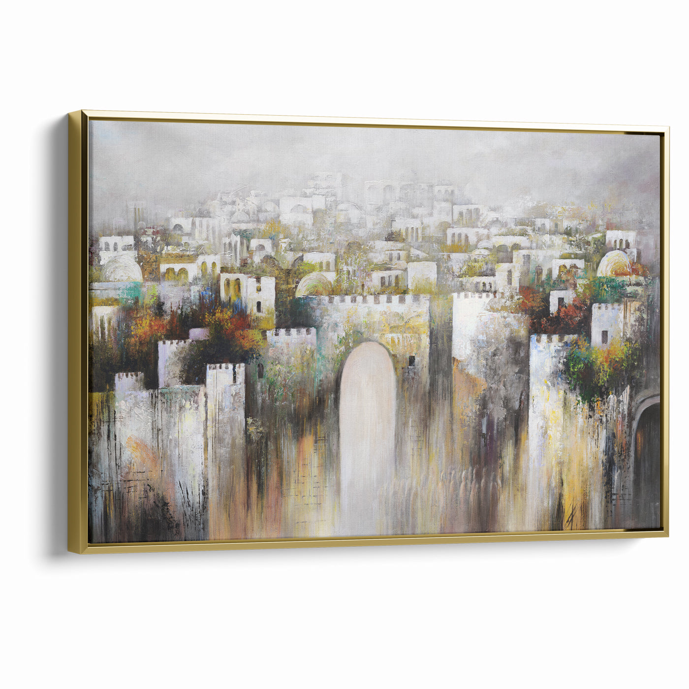 Jerusalem Wall Art - Modern Judaica Canvas & Acrylic by Yossi Bitton