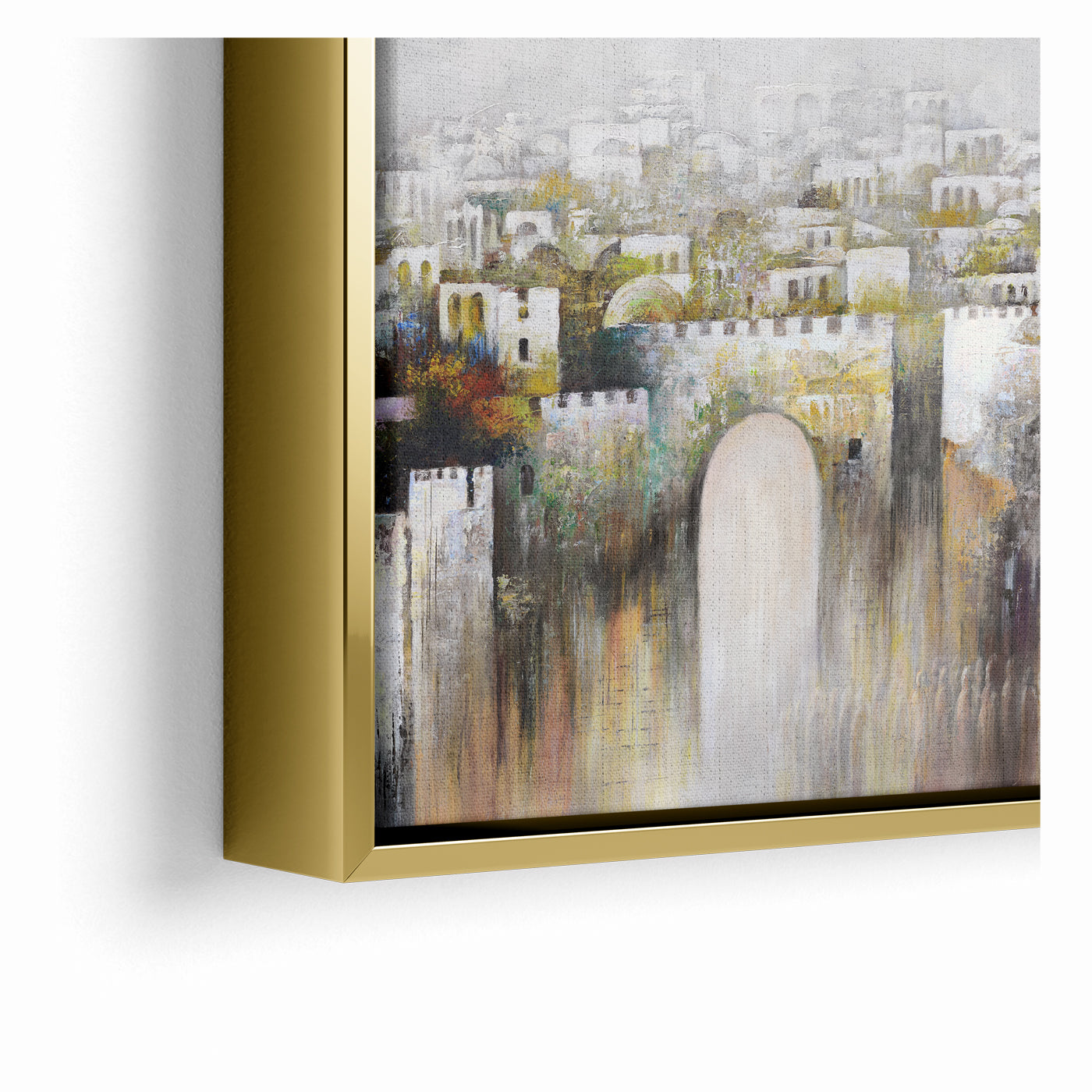 Jerusalem Wall Art - Modern Judaica Canvas & Acrylic by Yossi Bitton