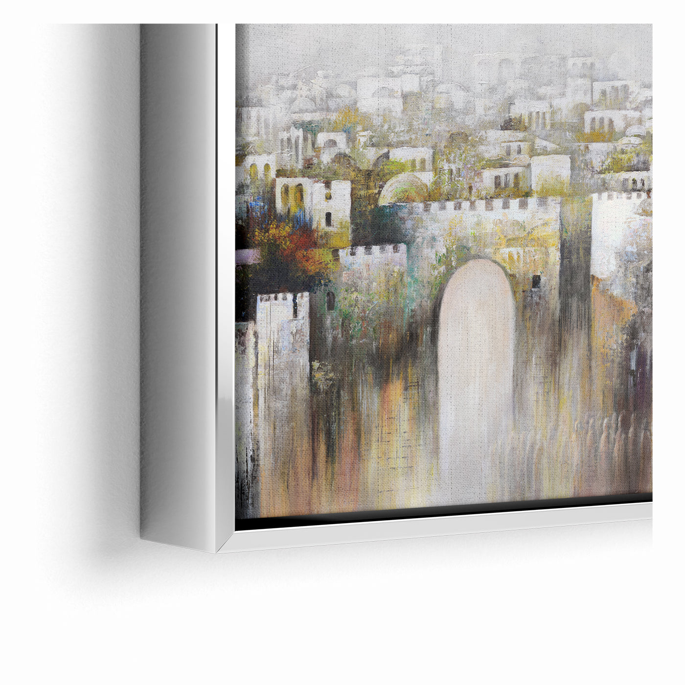 Jerusalem Wall Art - Modern Judaica Canvas & Acrylic by Yossi Bitton