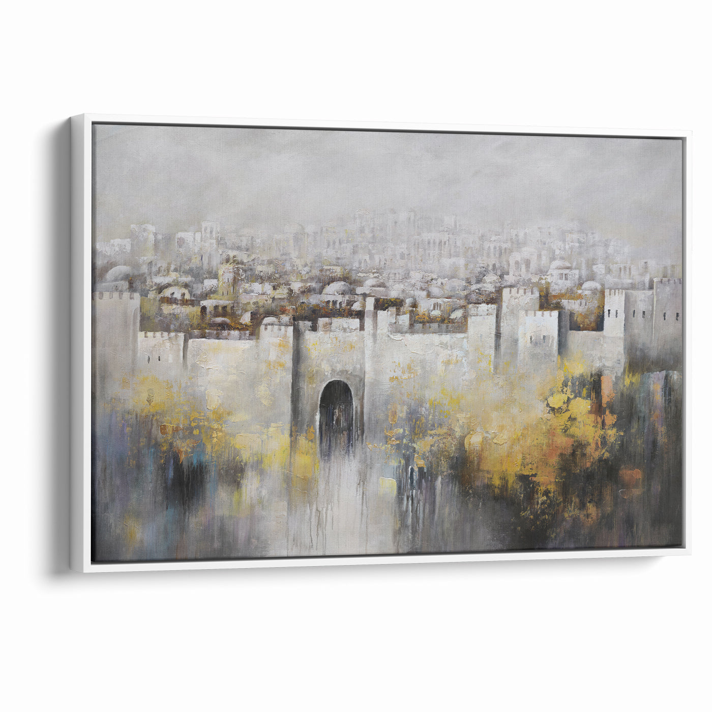 Jerusalem Wall Art - Modern Judaica Canvas & Acrylic by Yossi Bitton