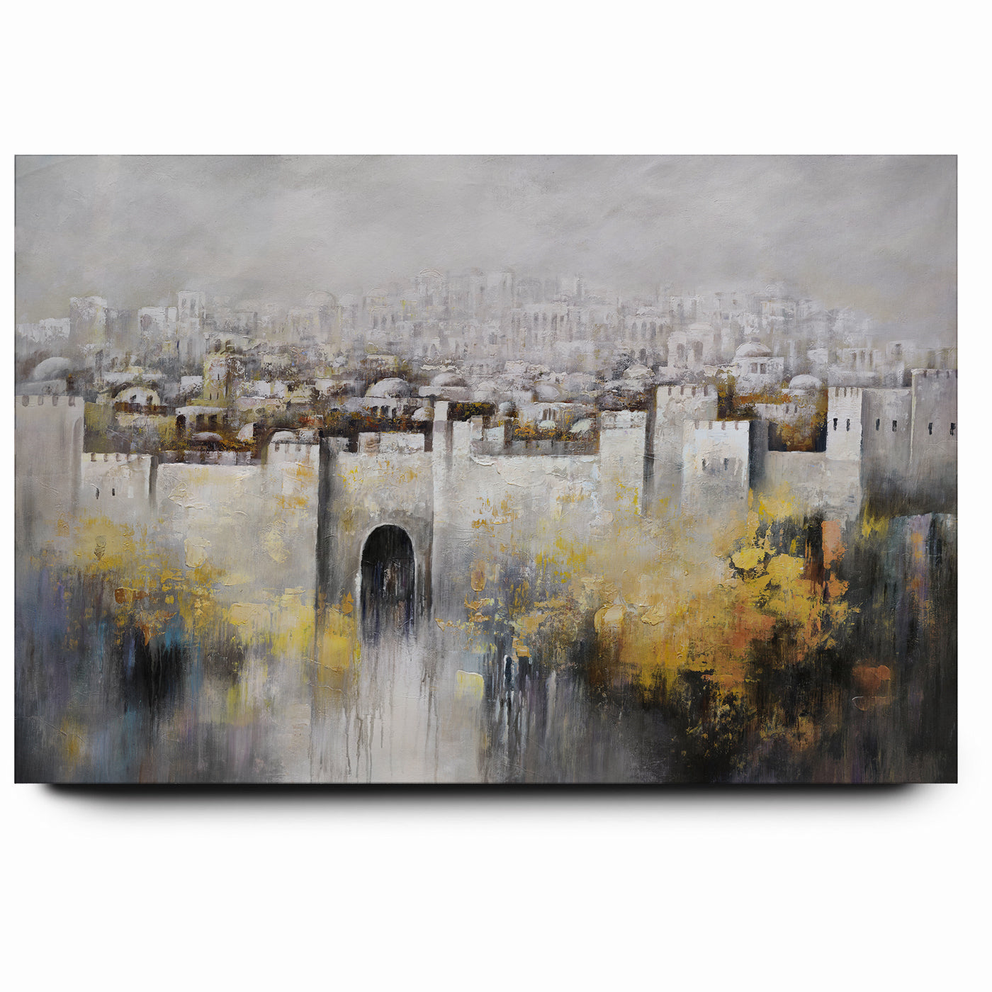 Jerusalem Wall Art - Modern Judaica Canvas & Acrylic by Yossi Bitton