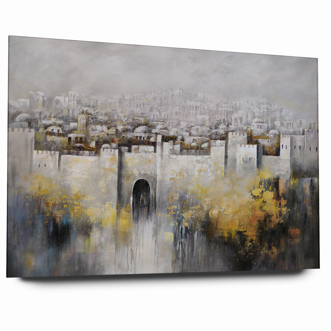 Jerusalem Wall Art - Modern Judaica Canvas & Acrylic by Yossi Bitton