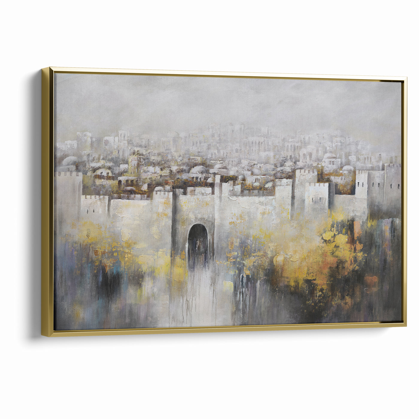 Jerusalem Wall Art - Modern Judaica Canvas & Acrylic by Yossi Bitton