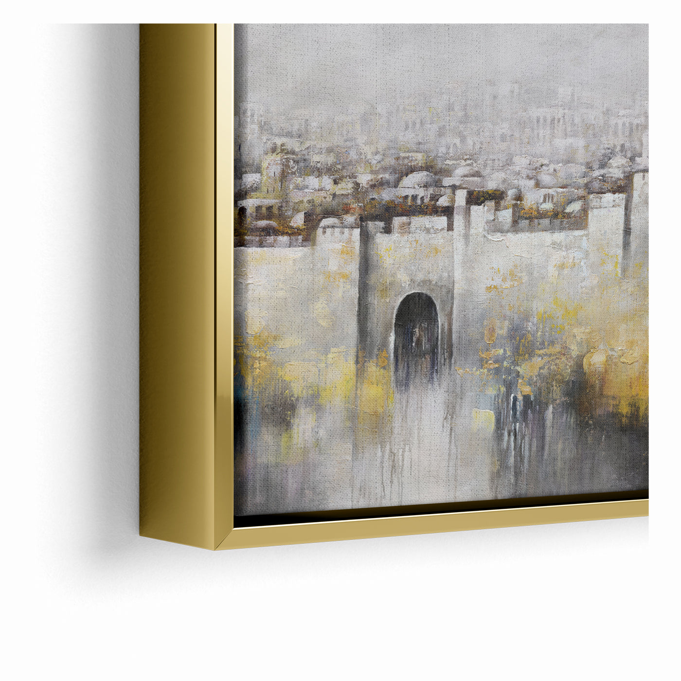 Jerusalem Wall Art - Modern Judaica Canvas & Acrylic by Yossi Bitton