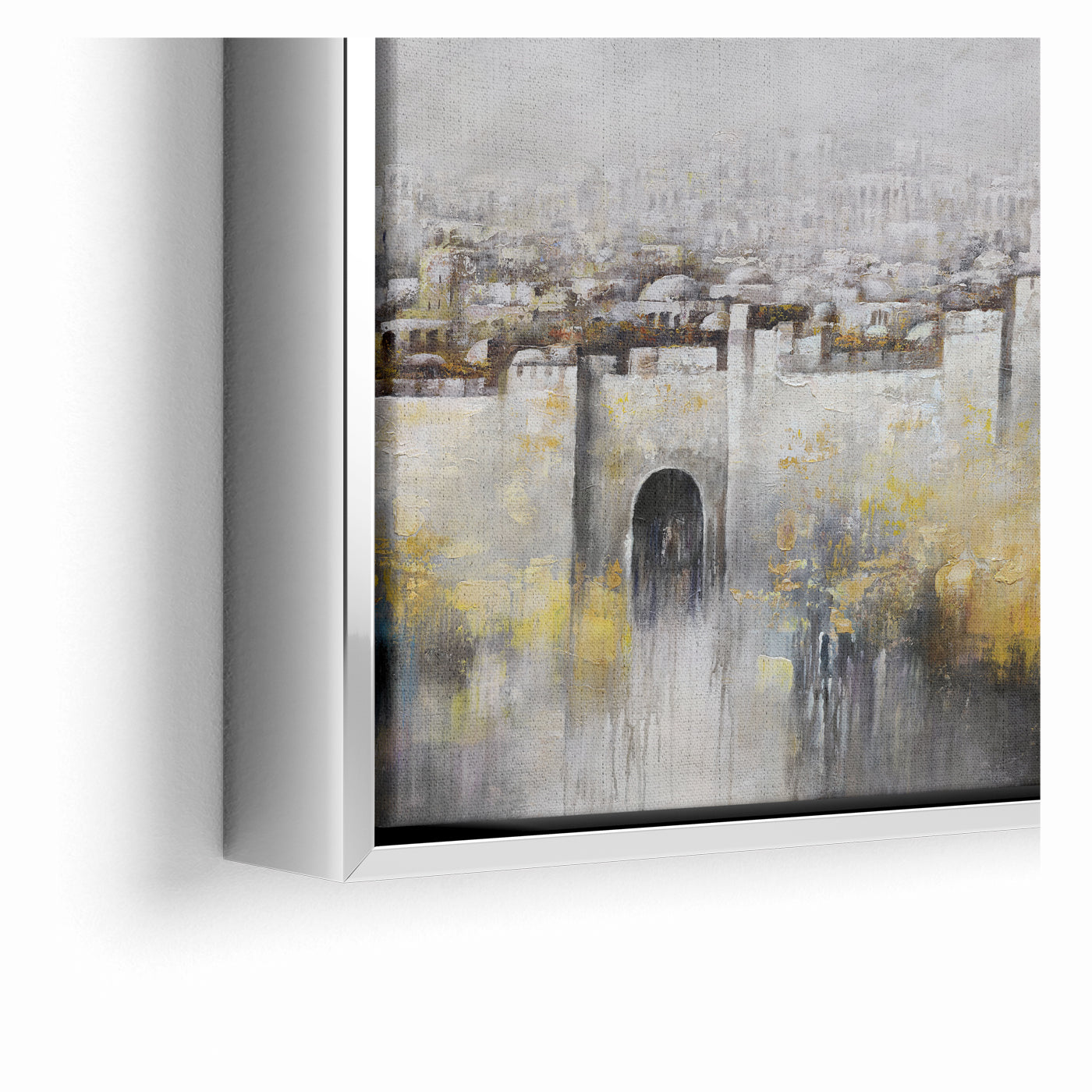 Jerusalem Wall Art - Modern Judaica Canvas & Acrylic by Yossi Bitton