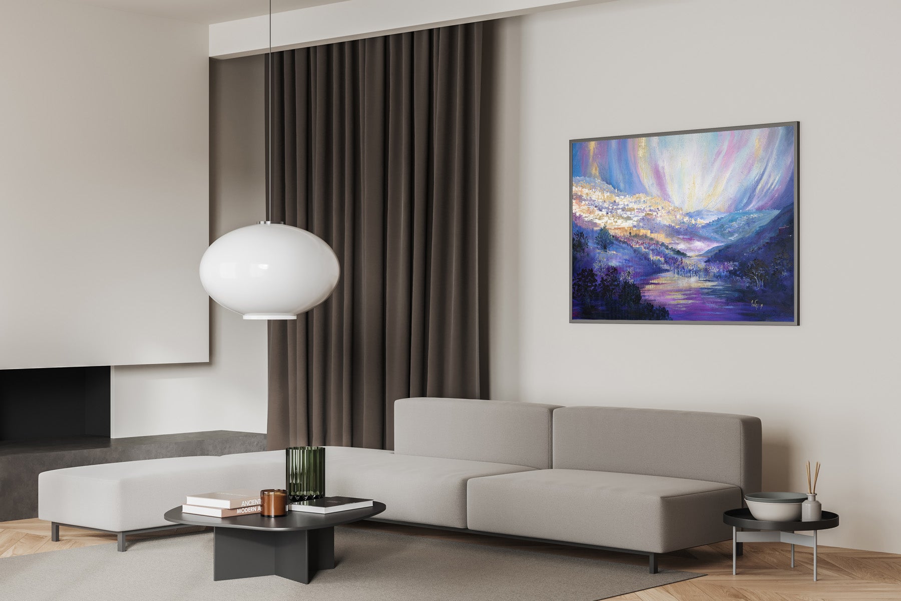 Modern Jewish Wall Art of Jerusalem - Toward the Holy City Art