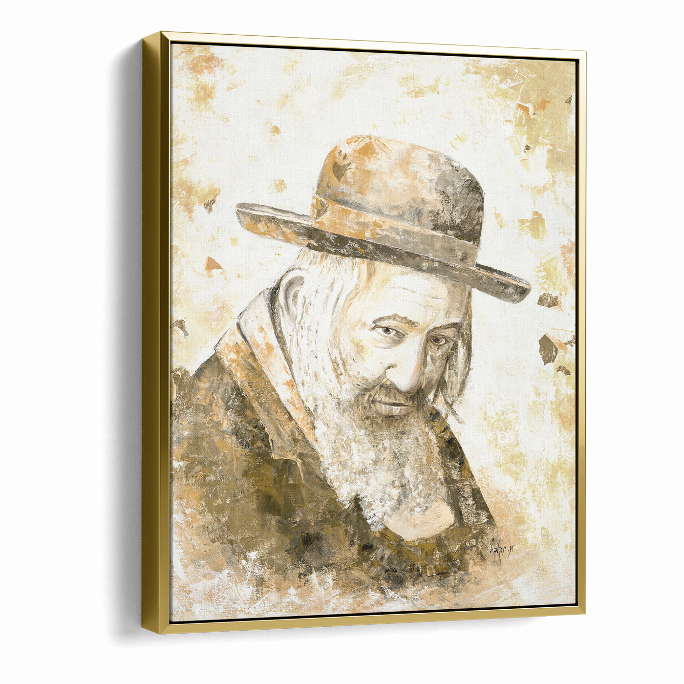 Modern Jewish Wall Art of the Kresteter Rabbi - Contemporary Judaica Art