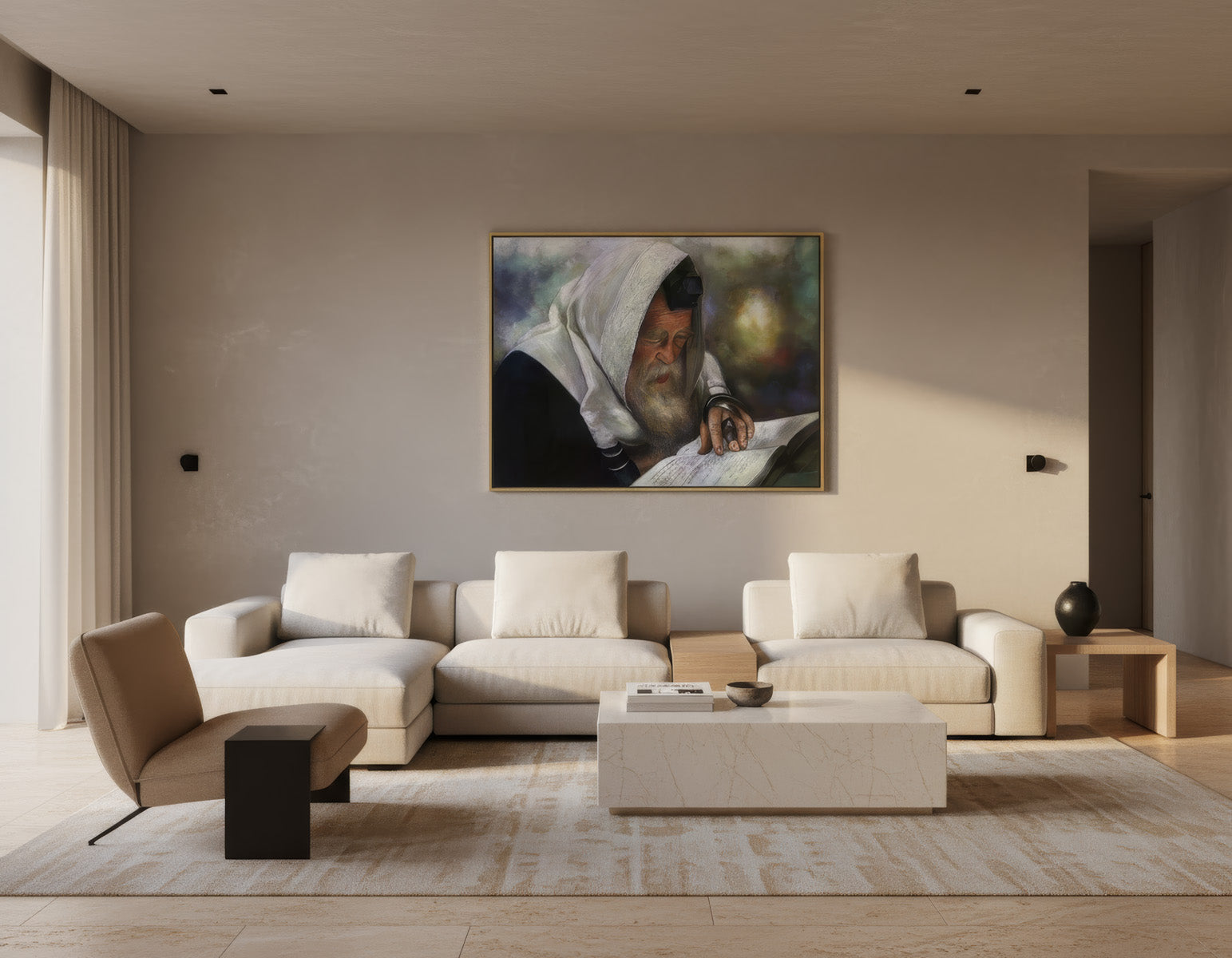 Modern Jewish Wall Art of Rabbi Chaim Kanievsky zt'l Tribute