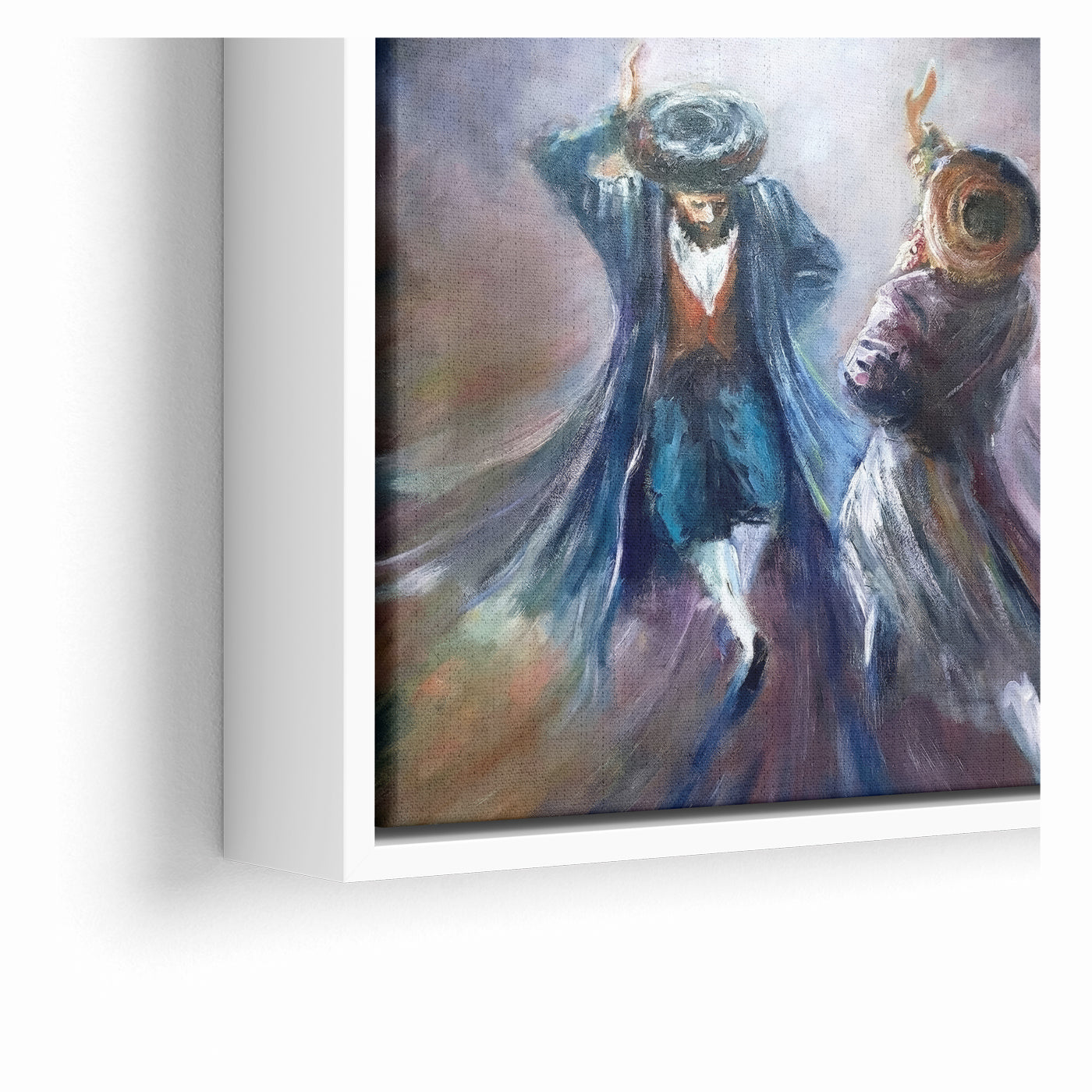 Modern Jewish Dancing Wall Art - Contemporary Judaica Art of Joy