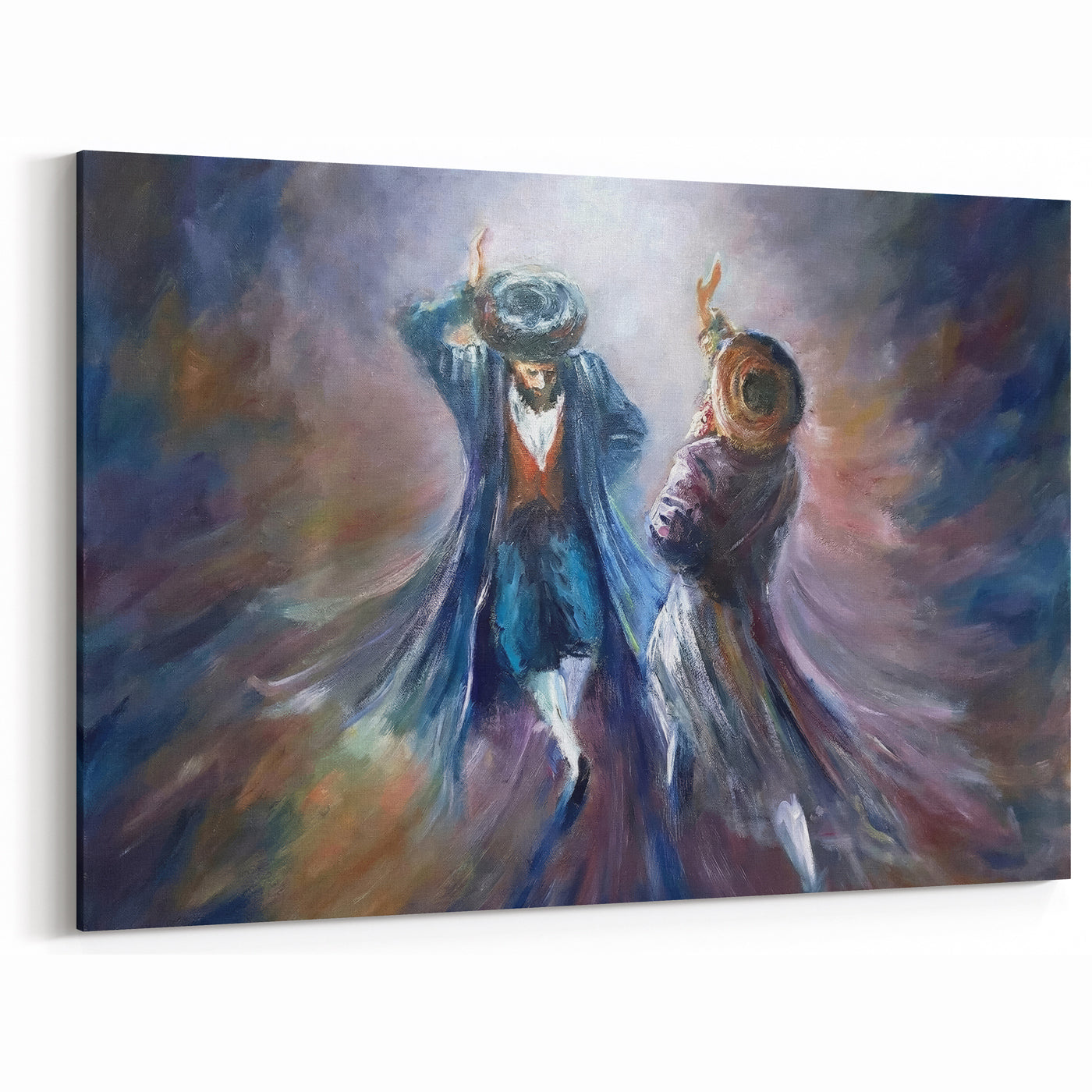 Modern Jewish Dancing Wall Art - Contemporary Judaica Art of Joy