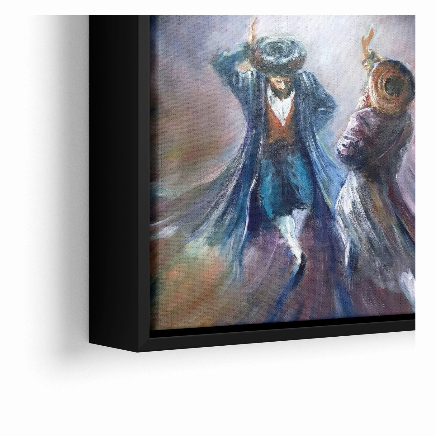 Modern Jewish Dancing Wall Art - Contemporary Judaica Art of Joy