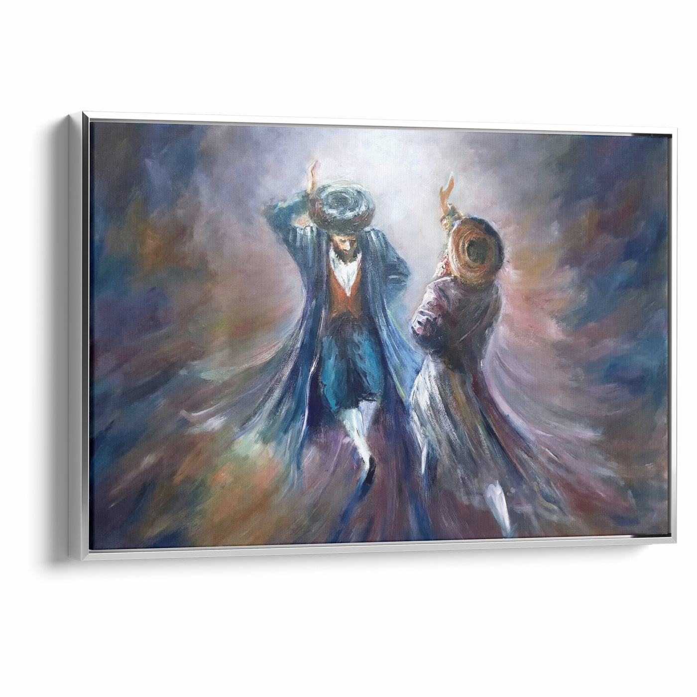 Modern Jewish Dancing Wall Art - Contemporary Judaica Art of Joy
