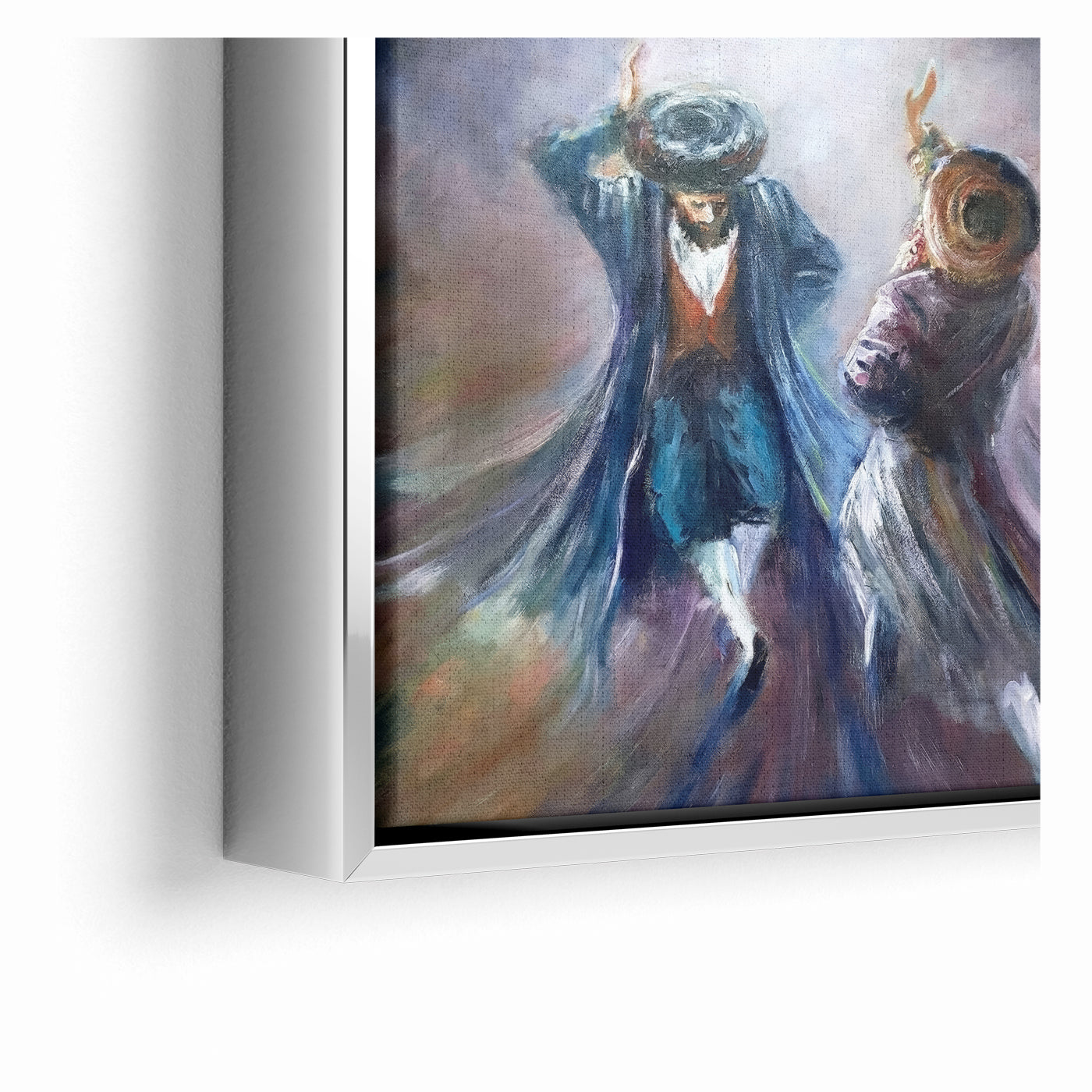Modern Jewish Dancing Wall Art - Contemporary Judaica Art of Joy