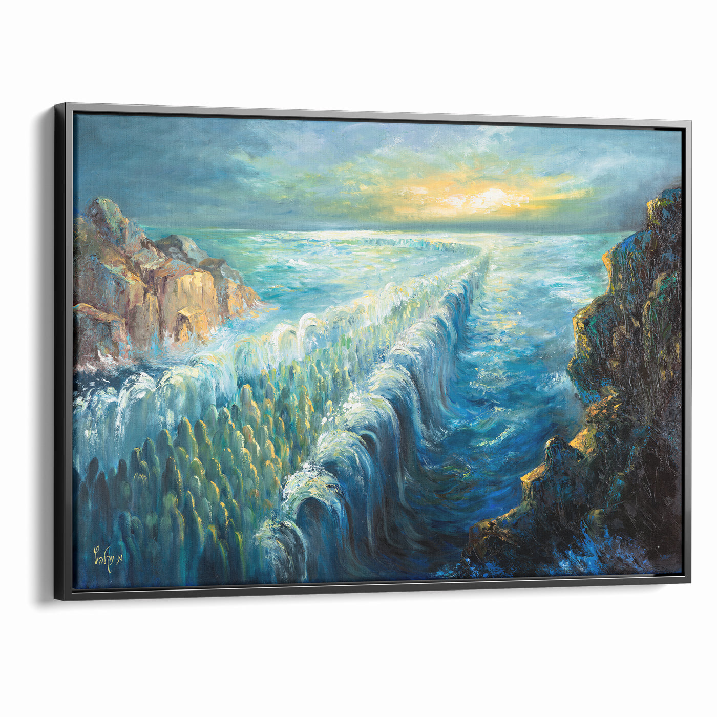 Jewish Art - Between Sea and Faith | Abstract Judaica by Menucha Yankelevitch