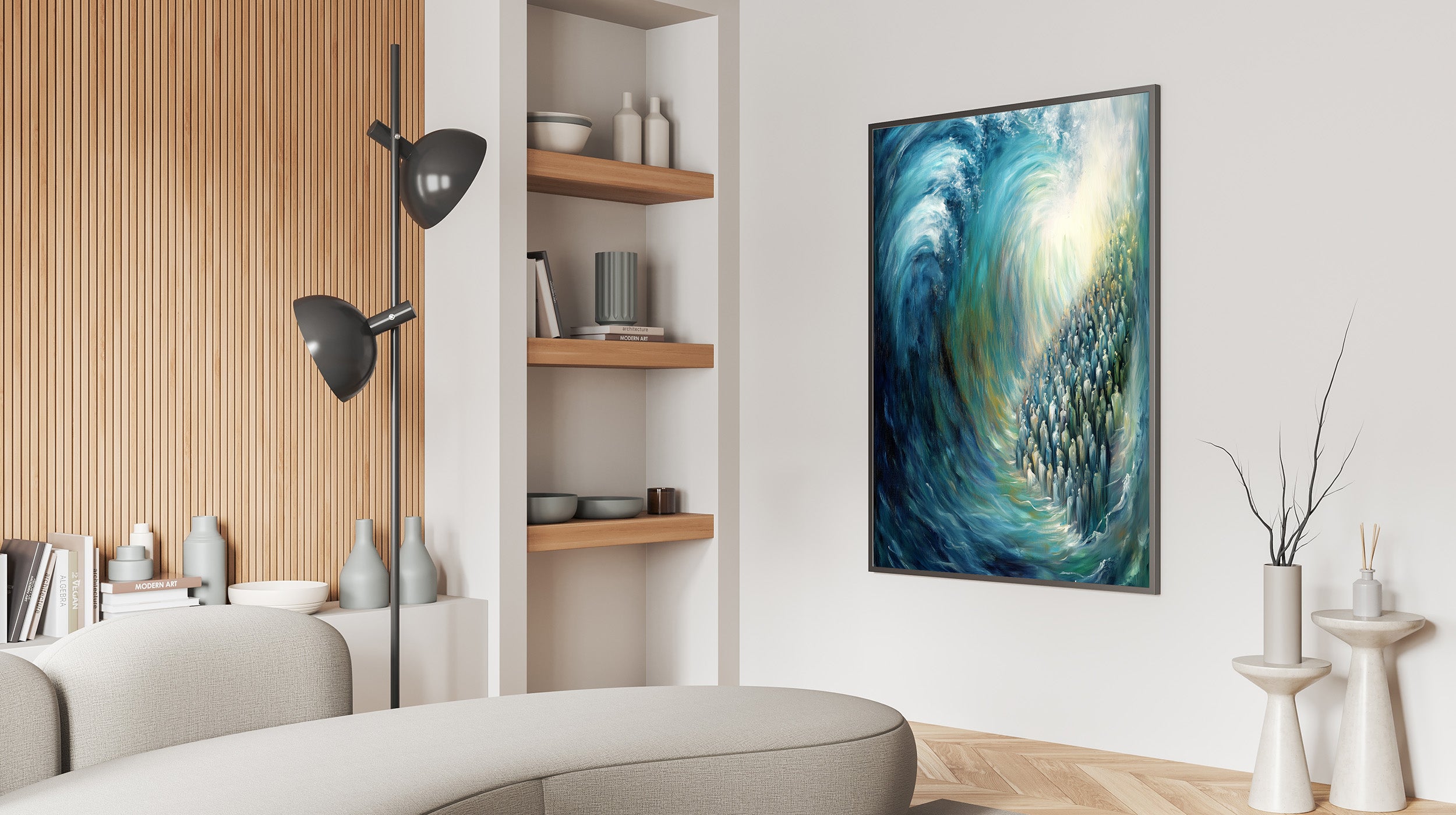 Crossing of the sea wall art by Avigdor Ben Ari