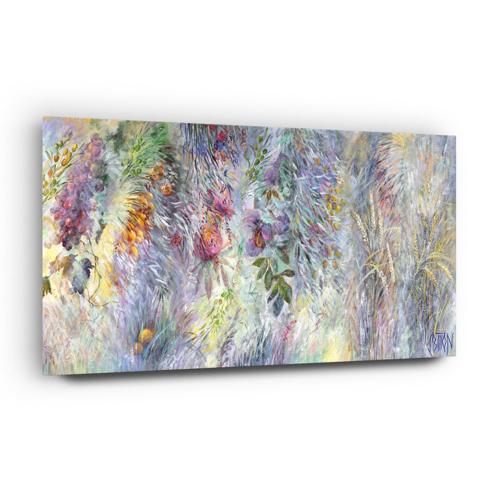 Seven Species of Israel art print by Yossi Bitton – vibrant Jewish wall decor