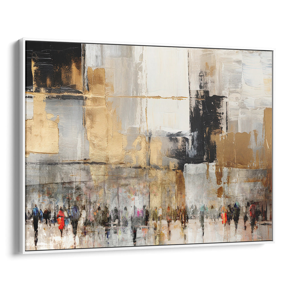 Abstract Jewish artwork by Avigdor Ben-Ari showcasing Western Wall, ideal for Hebrew wall decor and Judaica prints.
