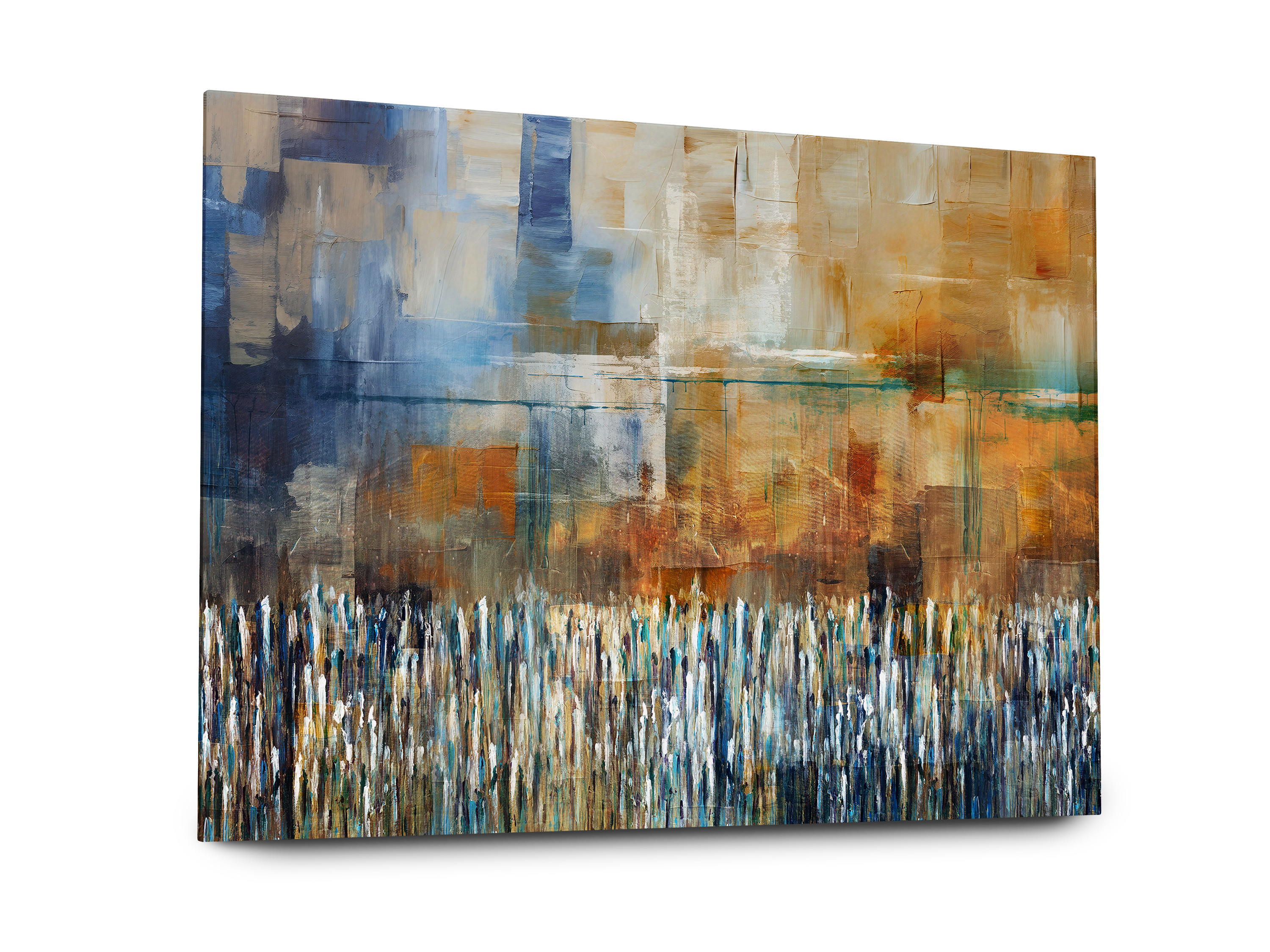 Western Wall - Earthy Abstract Art by Avigdor Ben-Ari, showcasing a modern portrayal of the Western Wall with warm tones and abstract style.
