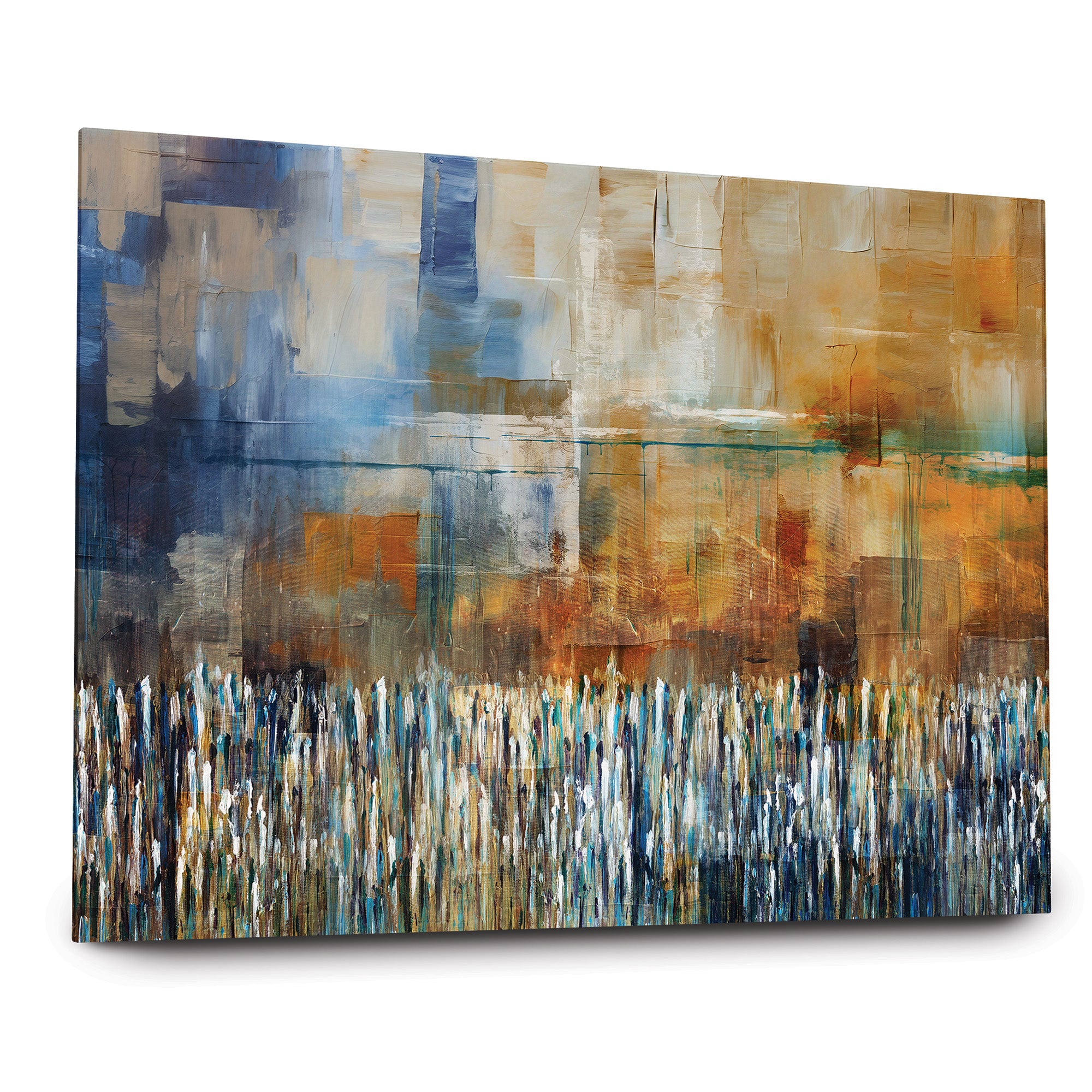 Western Wall - Earthy Abstract Art by Avigdor Ben-Ari, depicting a modern interpretation of the spiritual site, showcasing abstract strokes symbolizing Jerusalem's essence.