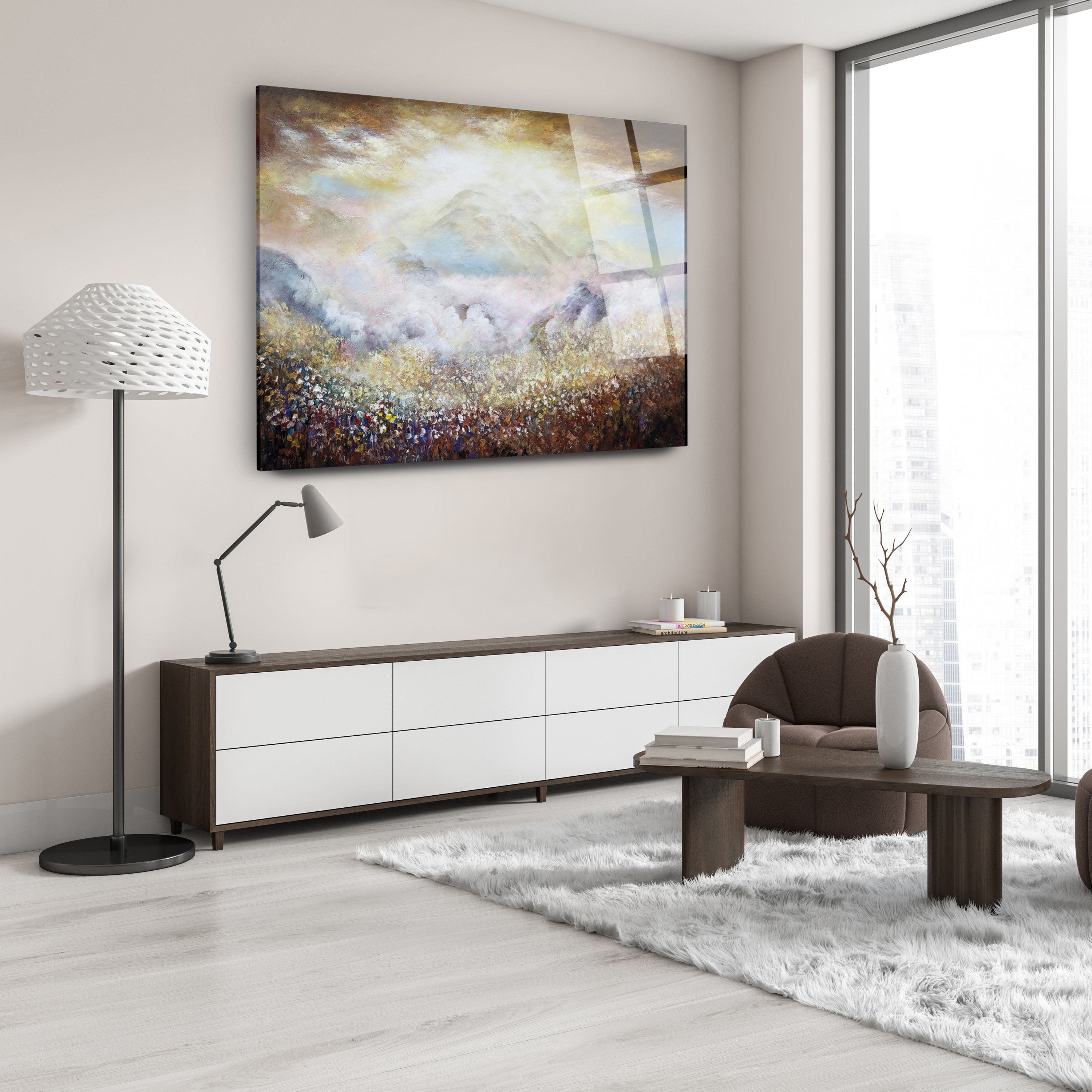 The Giving of the Torah at Mount Sinai - Yossi Bitton’s Jewish Heritage Art Print depicting a sacred moment, ideal for Jewish wall decor.