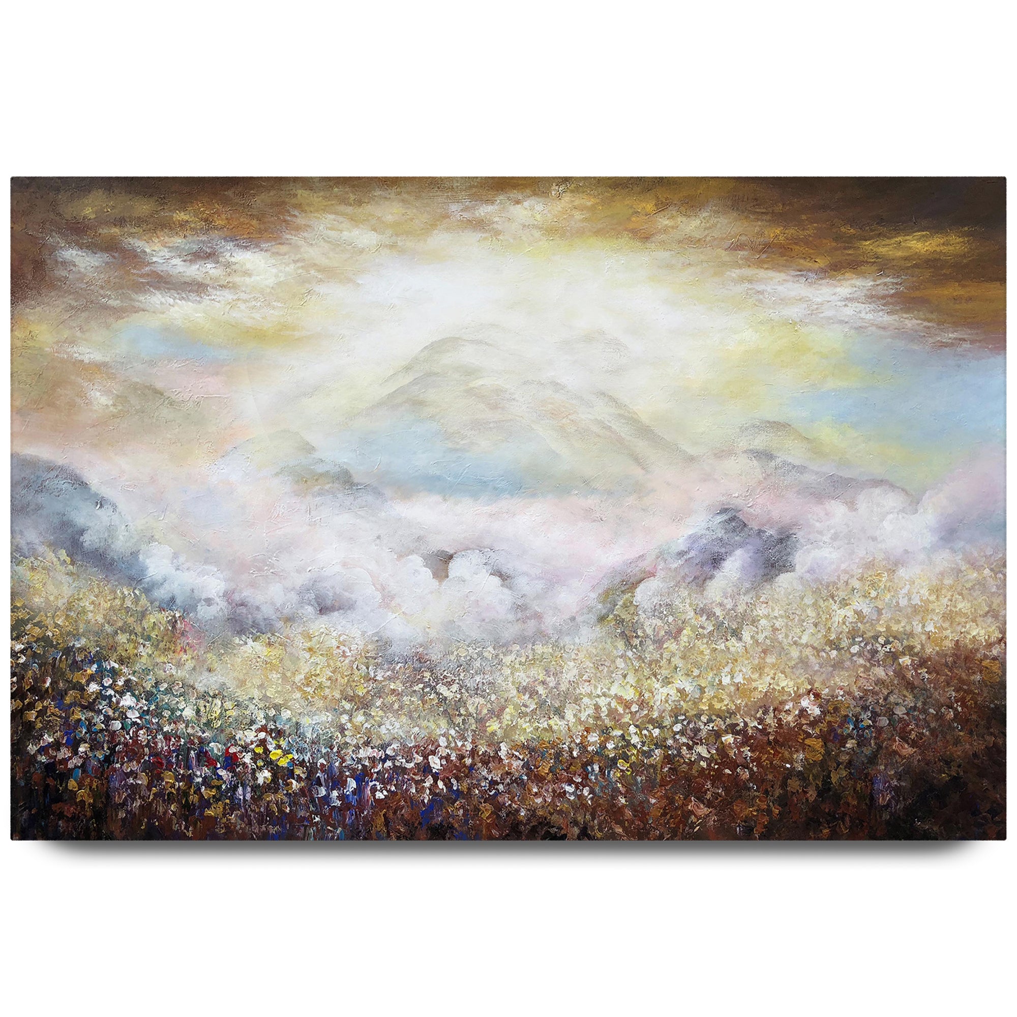 The Giving of the Torah at Mount Sinai - Yossi Bitton’s Jewish Heritage Art Print depicting a sacred historical scene with artistic depth and spiritual significance.