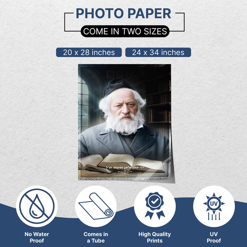 Portrait of Rabbi Yitzchak Elchanan Spektor – Sukkah Decoration Poster, Waterproof & UV-Proof