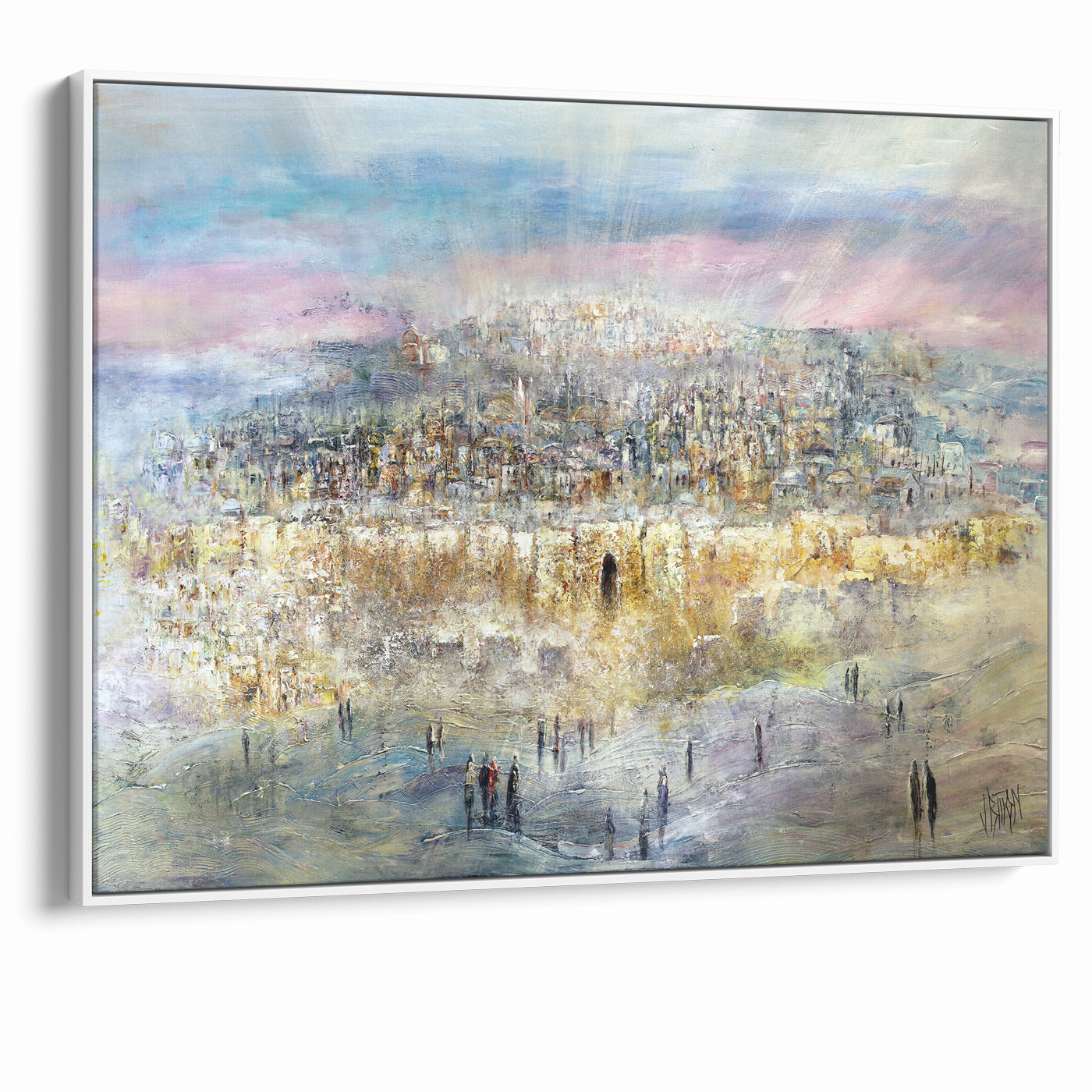 Glorious Jerusalem Abstract Jewish Wall Art by Yossi Bitton