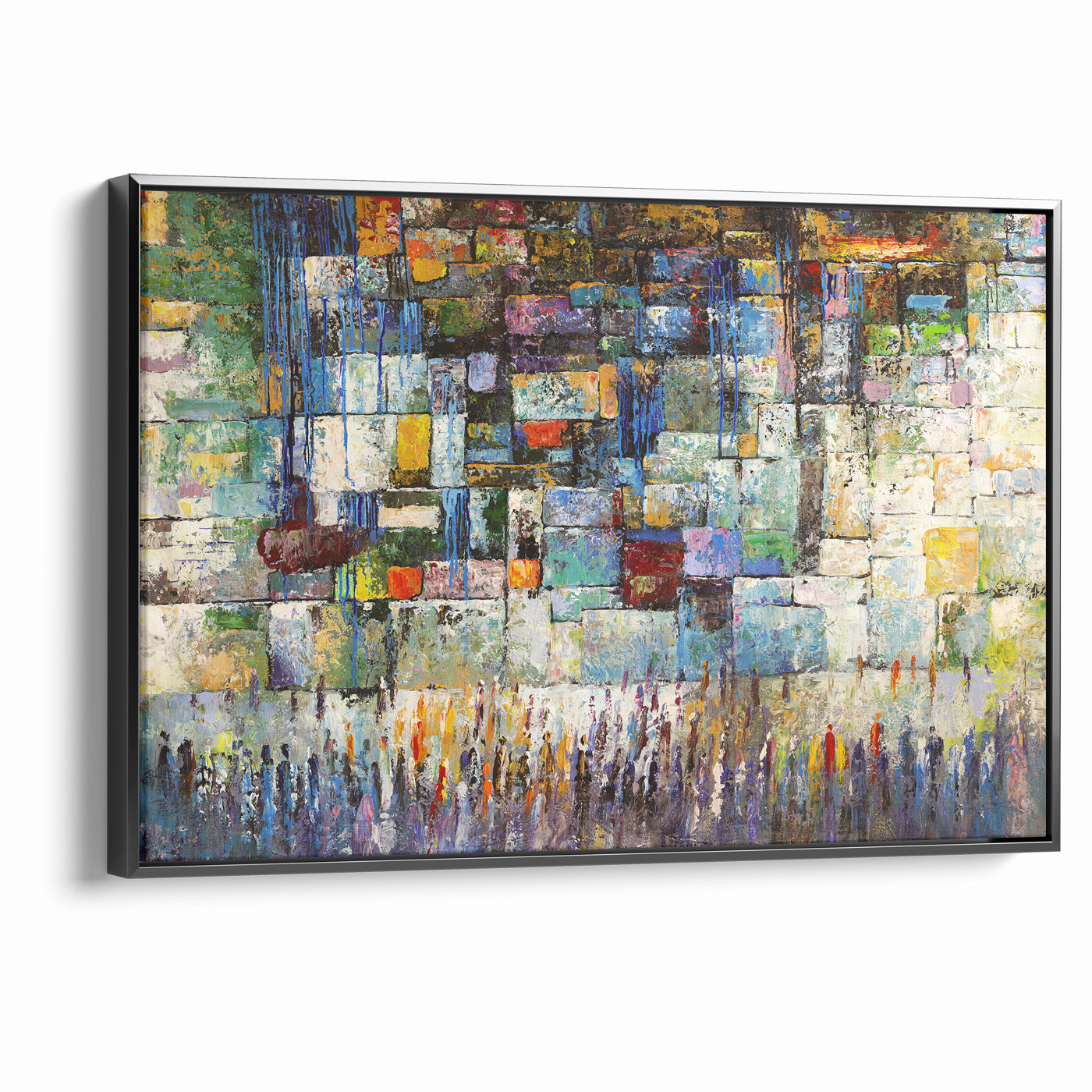 A Mosaic of Prayer Abstract Kotel Jewish Wall Art by Yossi Bitton