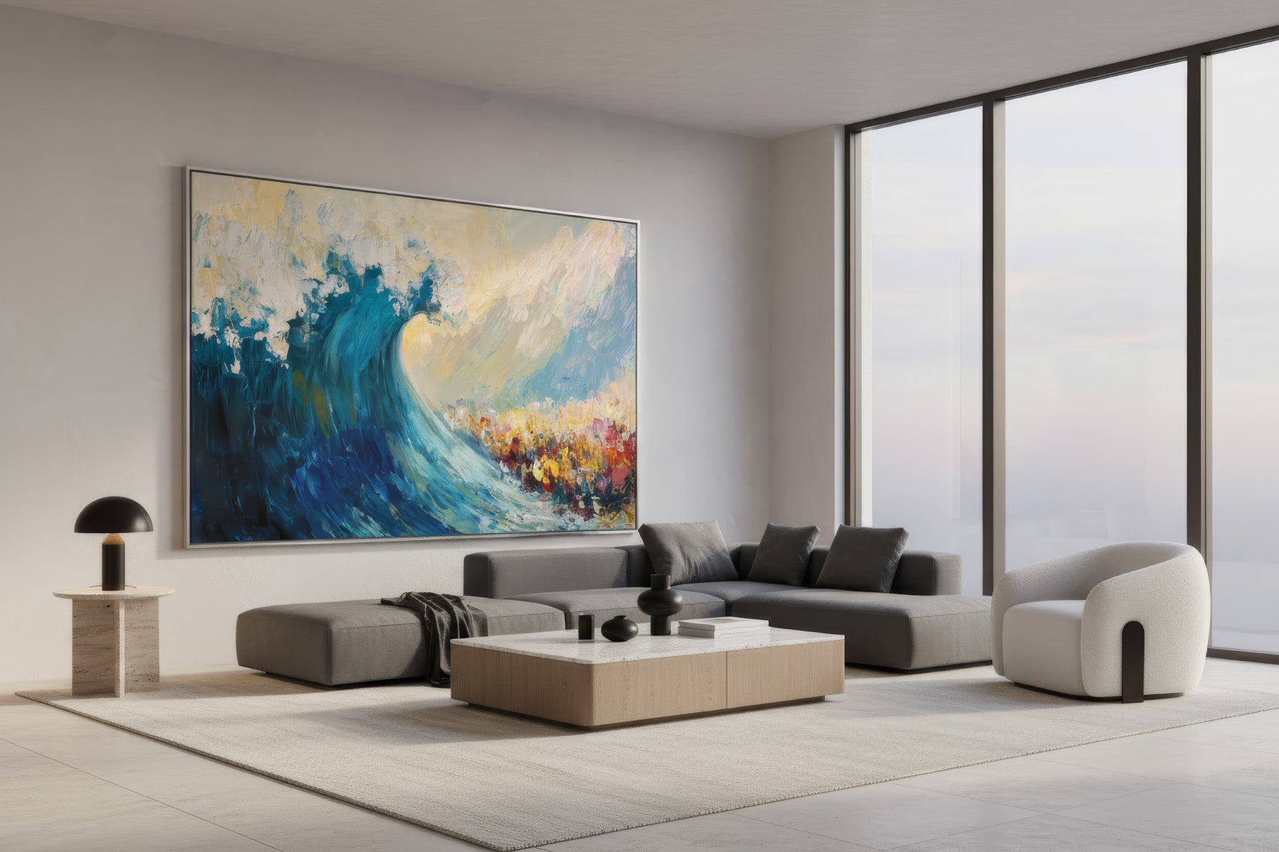 Between Fear and Faith - Modern Jewish Splitting of the Sea Wall Art