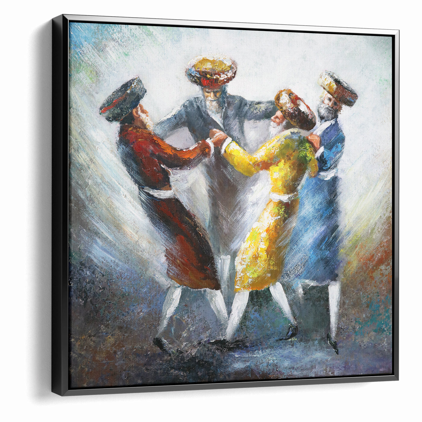 Circles of Joy - Modern Jewish Wall Art of Chassidic Dance by Yossi Bitton