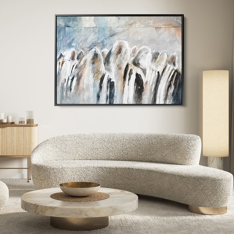 Morning Devotions, Contemporary Jewish Wall Art of Shacharit at the Western Wall by Avigdor Ben-Ari - Ben-Ari Art Gallery