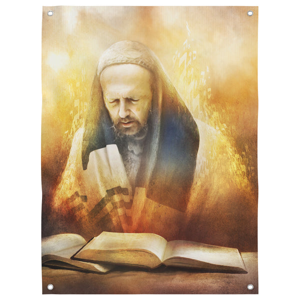 Rabbi Dov Kook Praying - Artistic Poster for Inspirational Sukkah Decor - Ben-Ari Art Gallery