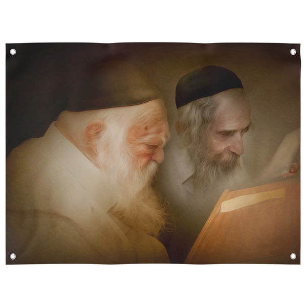 Rabbis Kanyevsky & Rabbi Shteinman Sukkah Poster - Ben-Ari Art Gallery