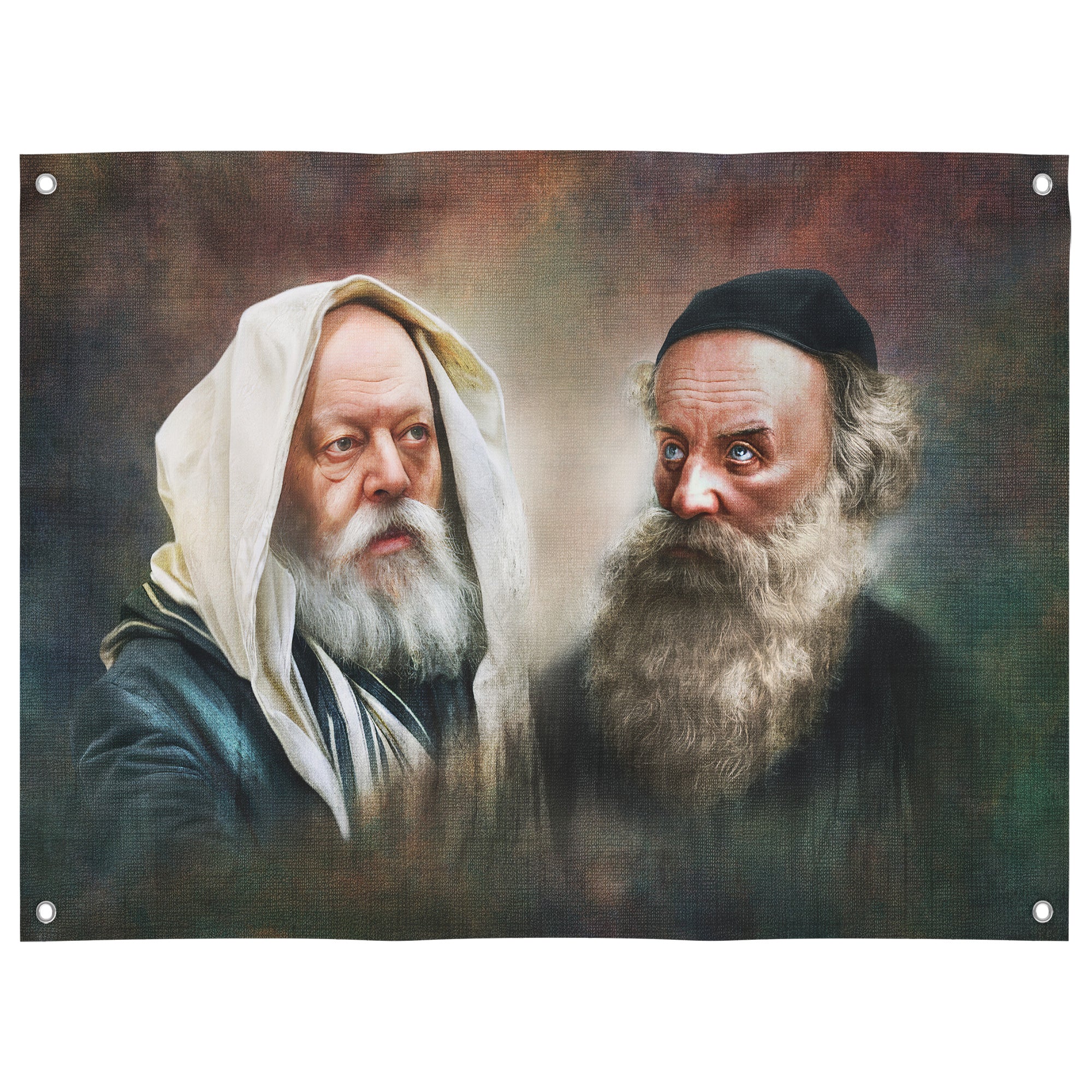 Lubavitch & Alter Rebbe sukkah poster, elegant Sukkot decor, ideal holiday wall art for sukkah.