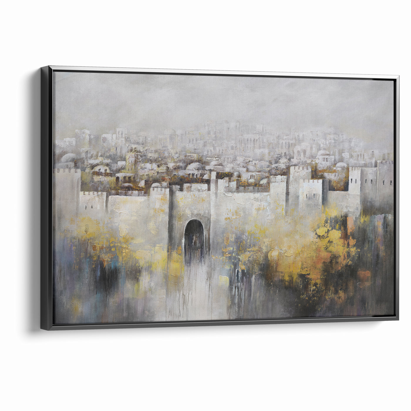 Jerusalem Wall Art - Modern Judaica Canvas & Acrylic by Yossi Bitton