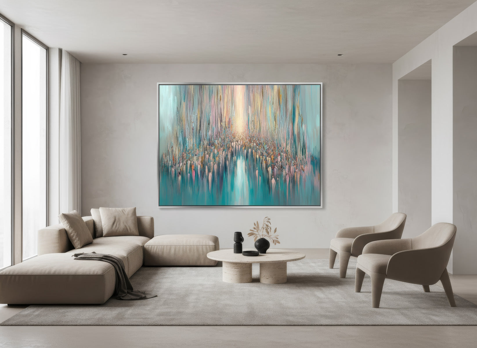 Between the Waters, The Crossing of the Red Sea – Abstract Biblical Painting
