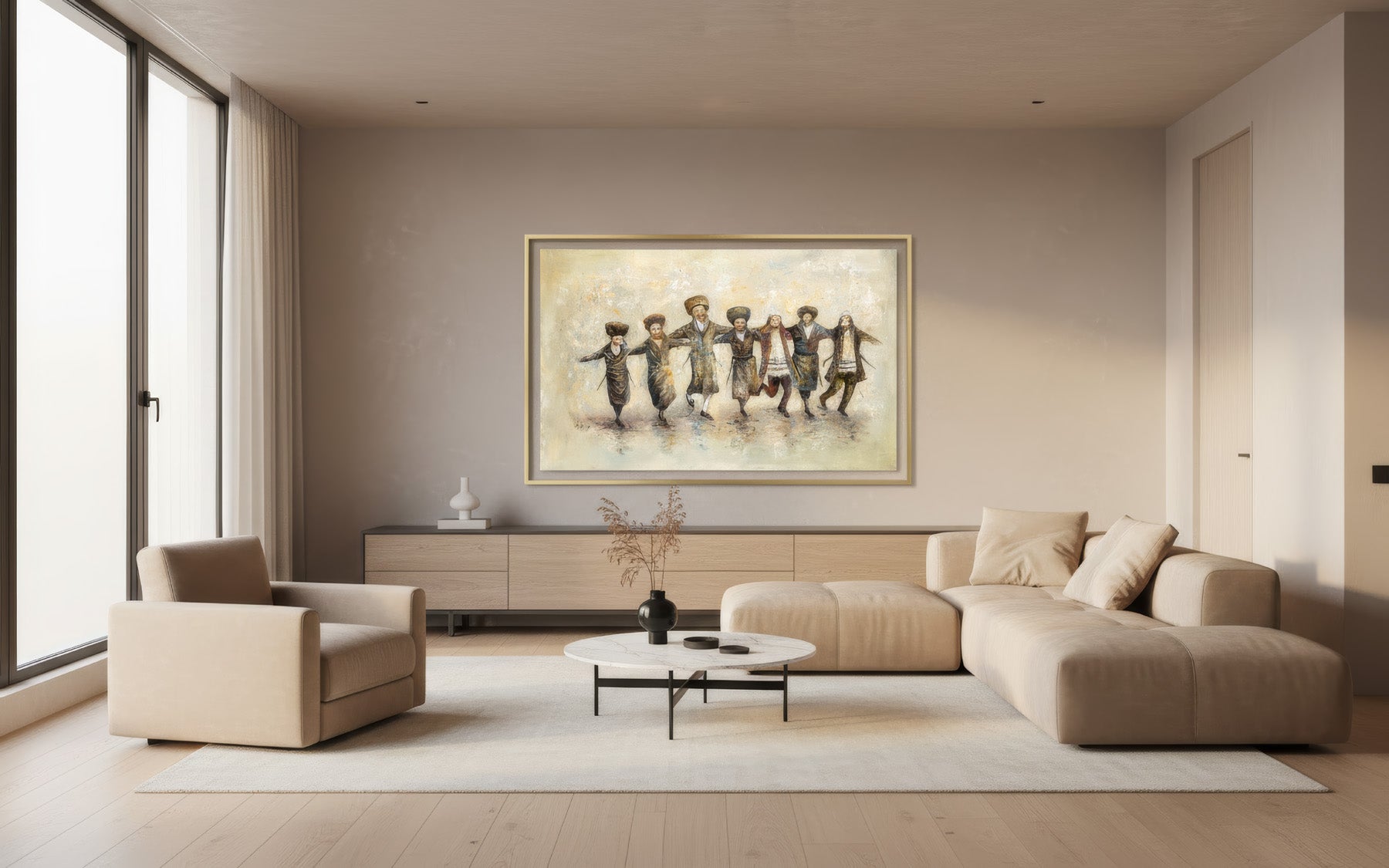 Dance of Joy - Modern Jewish Chassidic Art by Menucha Yankelevitch