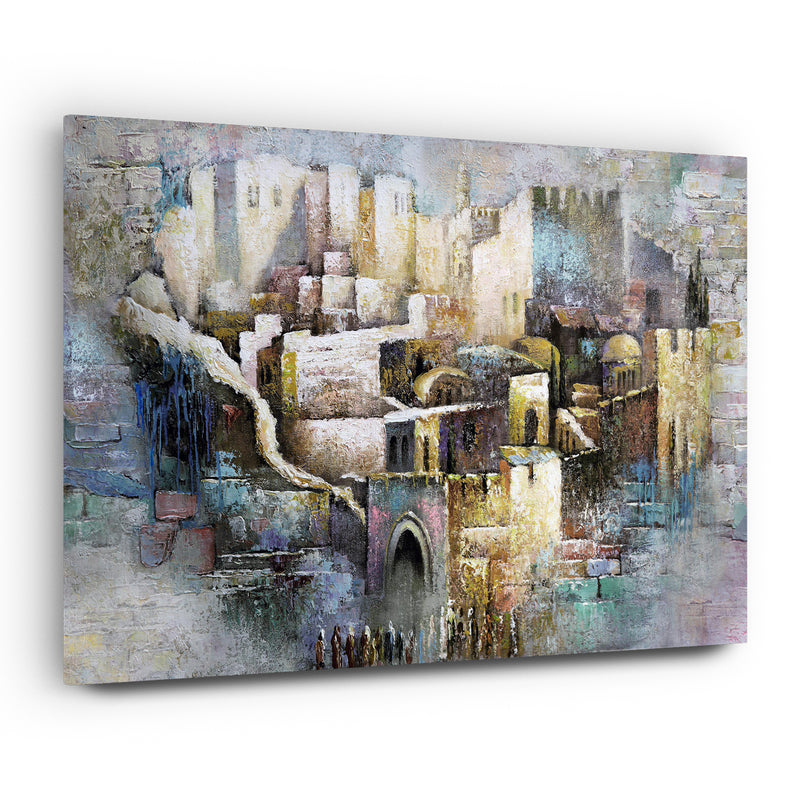 Jerusalem the Old City - Traditional Jewish Art Print by Yossi Bitton - Ben-Ari Art Gallery