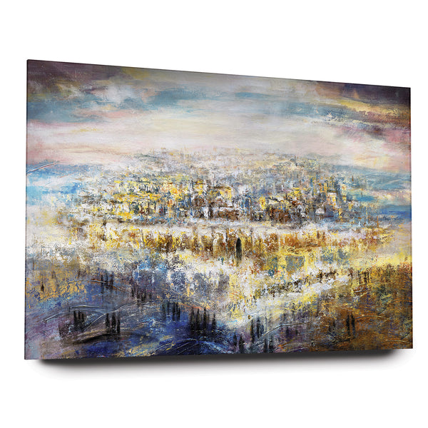 Heavenly Jerusalem - Abstract Cityscape by Yossi Biton