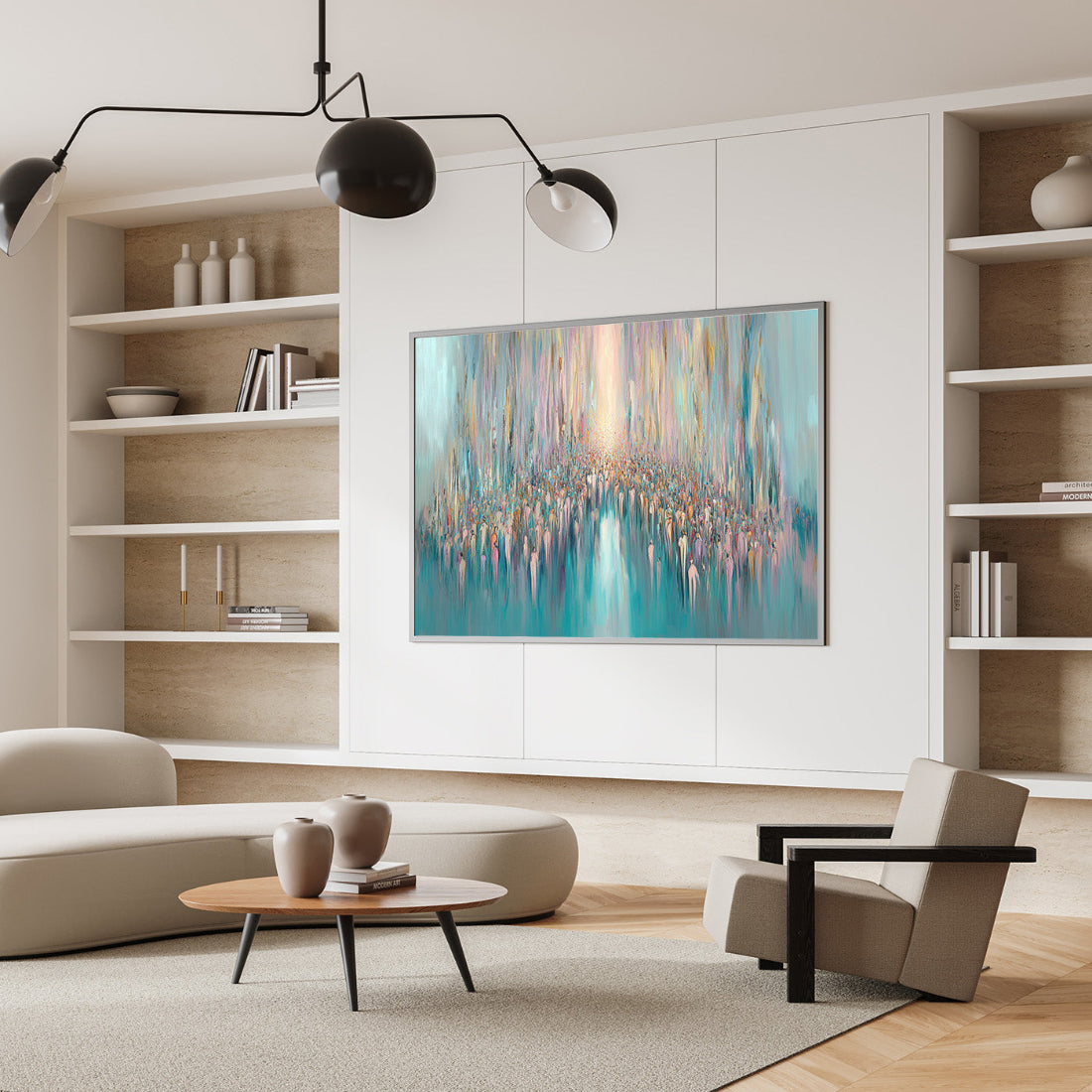Crossing of the Sea – Modern Jewish Wall Art by Avigdor Ben-Ari Depicting Exodus Miracle

