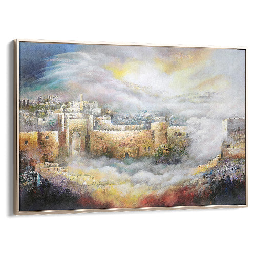 Jerusalem Cityscape – Jewish Fine Art by Yossi Bitton Depicting the Old City
