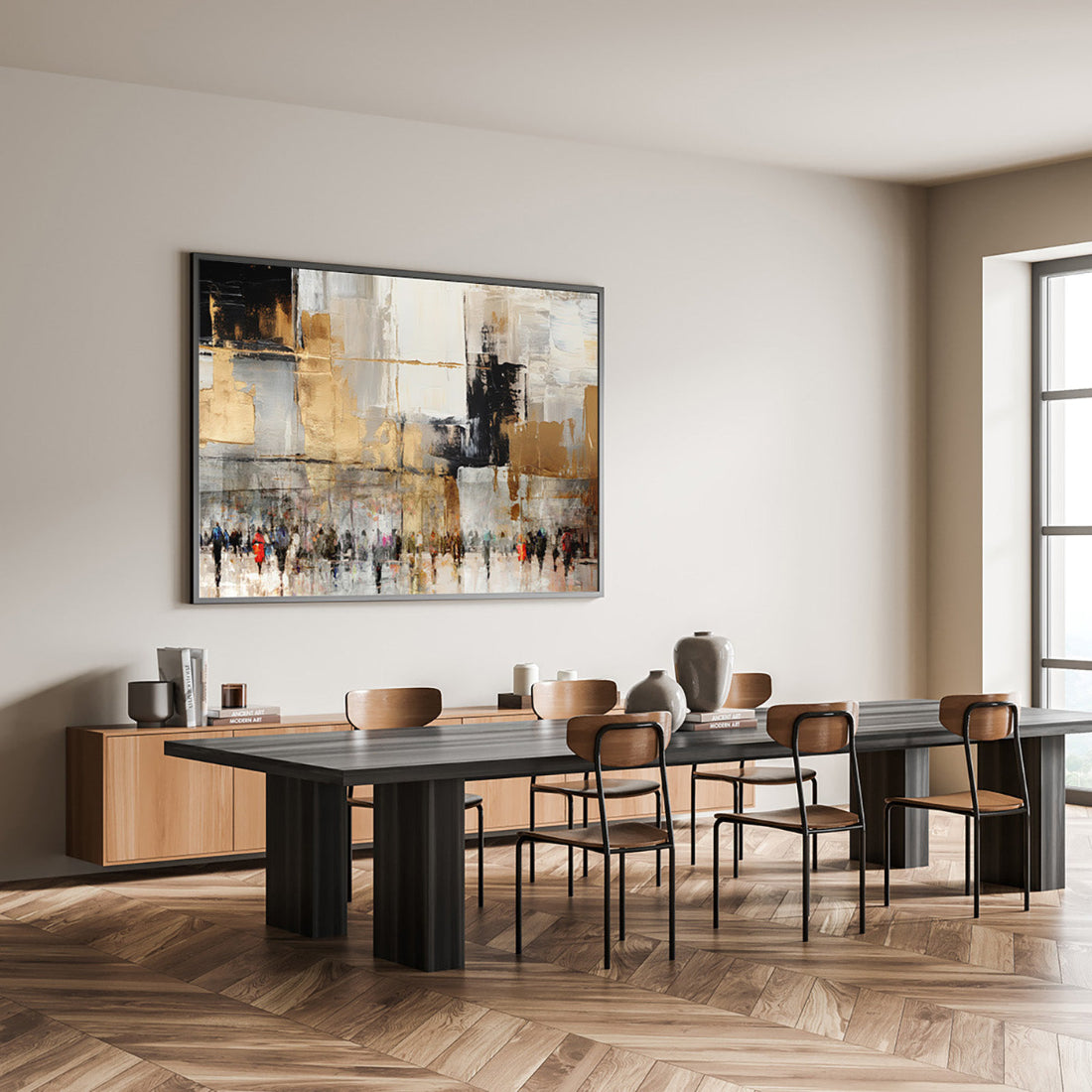 Western Wall in Gold – Contemporary Jewish Wall Art by Avigdor Ben-Ari
