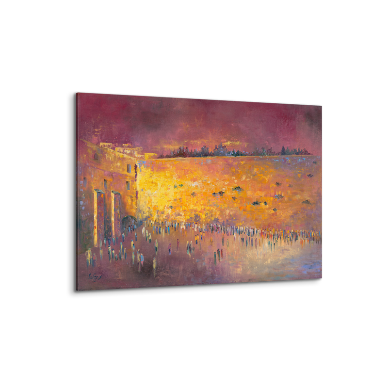 Sunset at The Western Wall - Ben-Ari Art Gallery